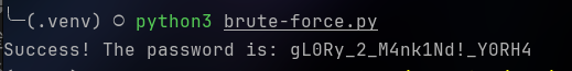 Brute Force Success
